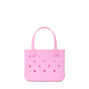 Deluxe Vintage-Inspired Bitty Bogg Bag - Cut Out Heart Pink Taffy - Limited Release