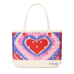 Artisan Contemporary Handcrafted Original Bogg Bag - Dye-licious Heart Buoy Red
