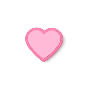 Designer Bogg Bit - Pink Heart - Luxury Edition