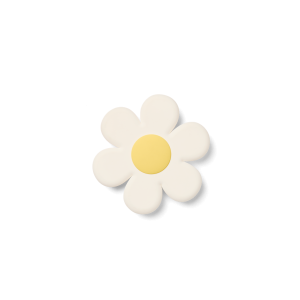 Vintage-Inspired Bogg Bit - White Daisy