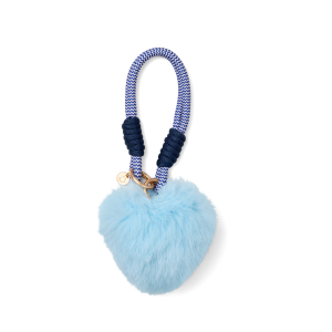 Designer Bogg'd & Charmed  - Blue Heart Pouf