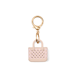 Tiny Tote Keychain - Checkered Linen/ Pink Marshmallow - Premium Collection Special Edition